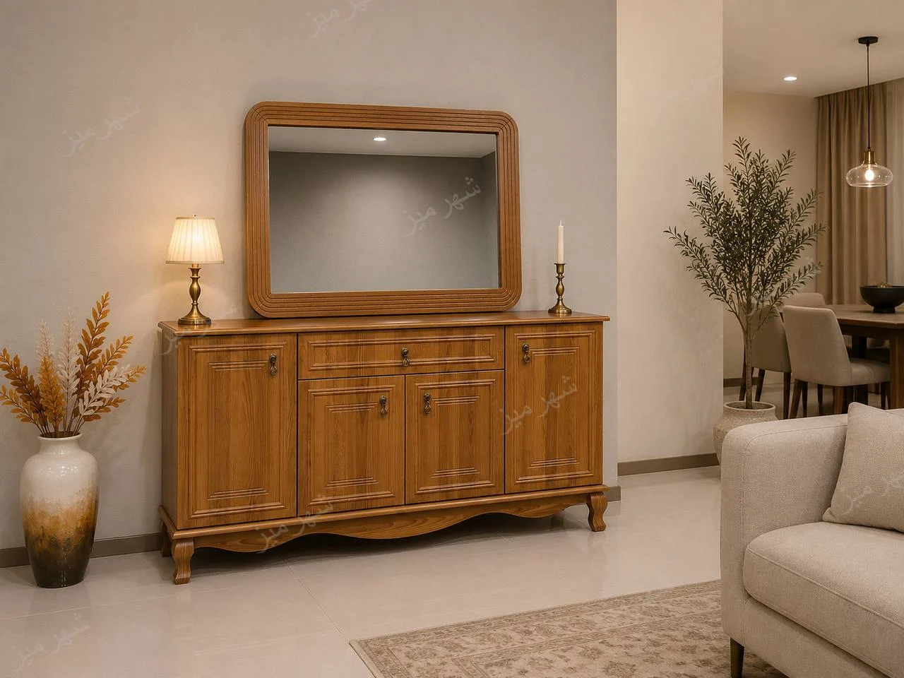 photo_2_2026-07-03_20-11-01 آینه و کنسول مدل 1060 بلوط - Image 1
